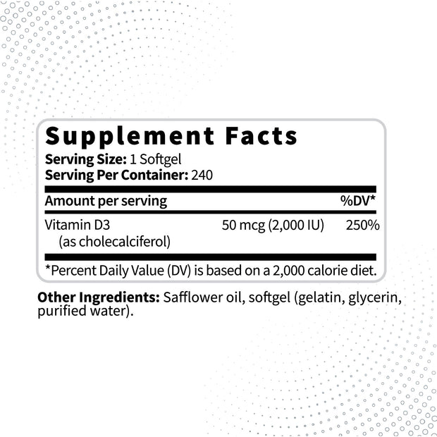 Type Zero Vitamin D3 Softgels