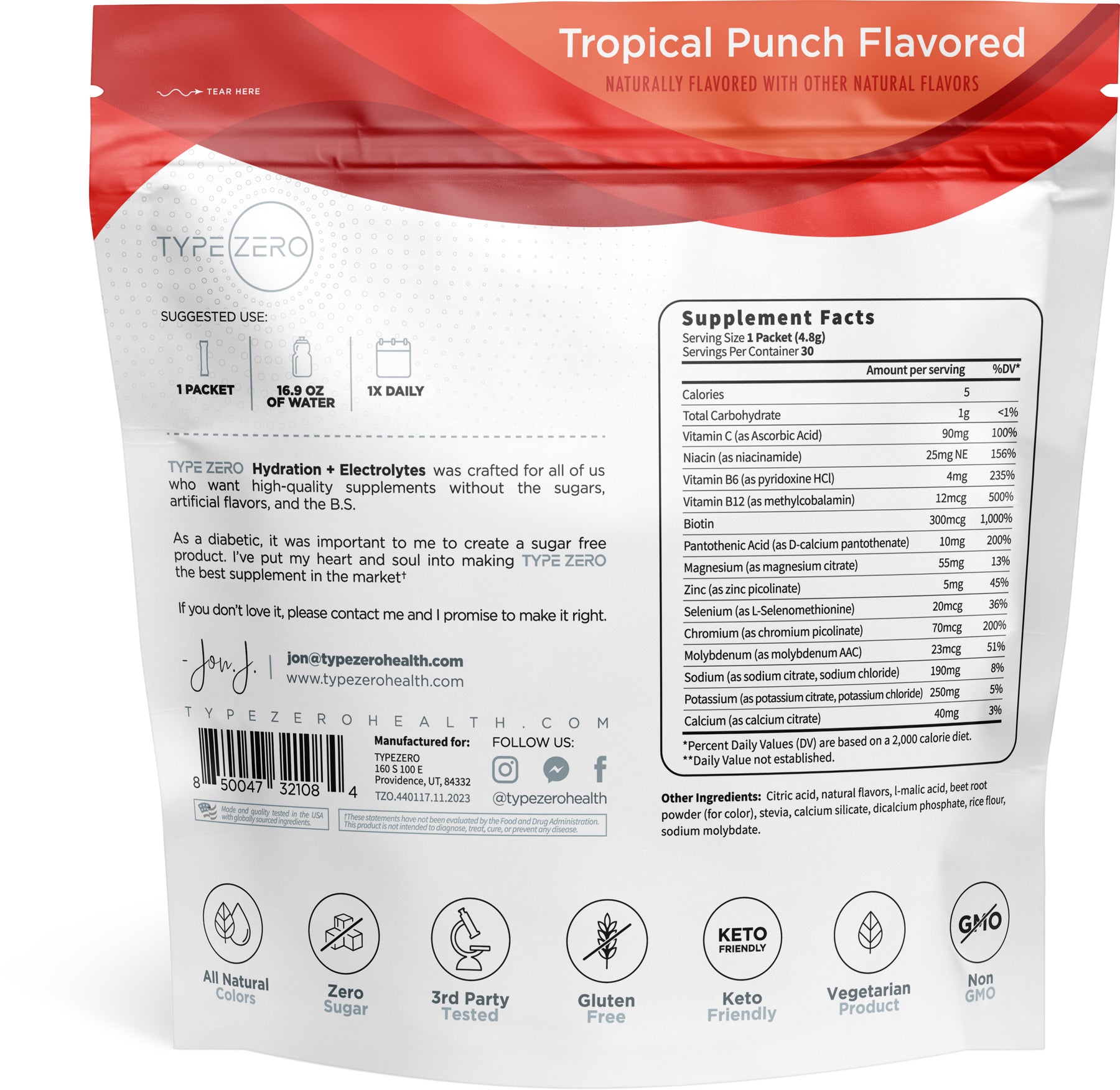 Hydration Stick Packs – Type Zero Health