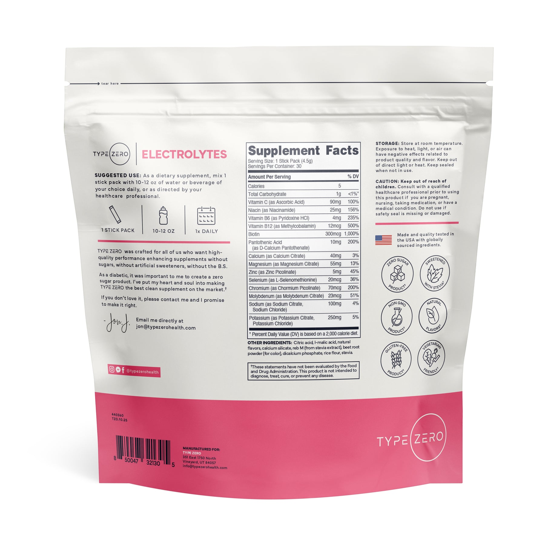 Hydration Stick Packs – Type Zero Health
