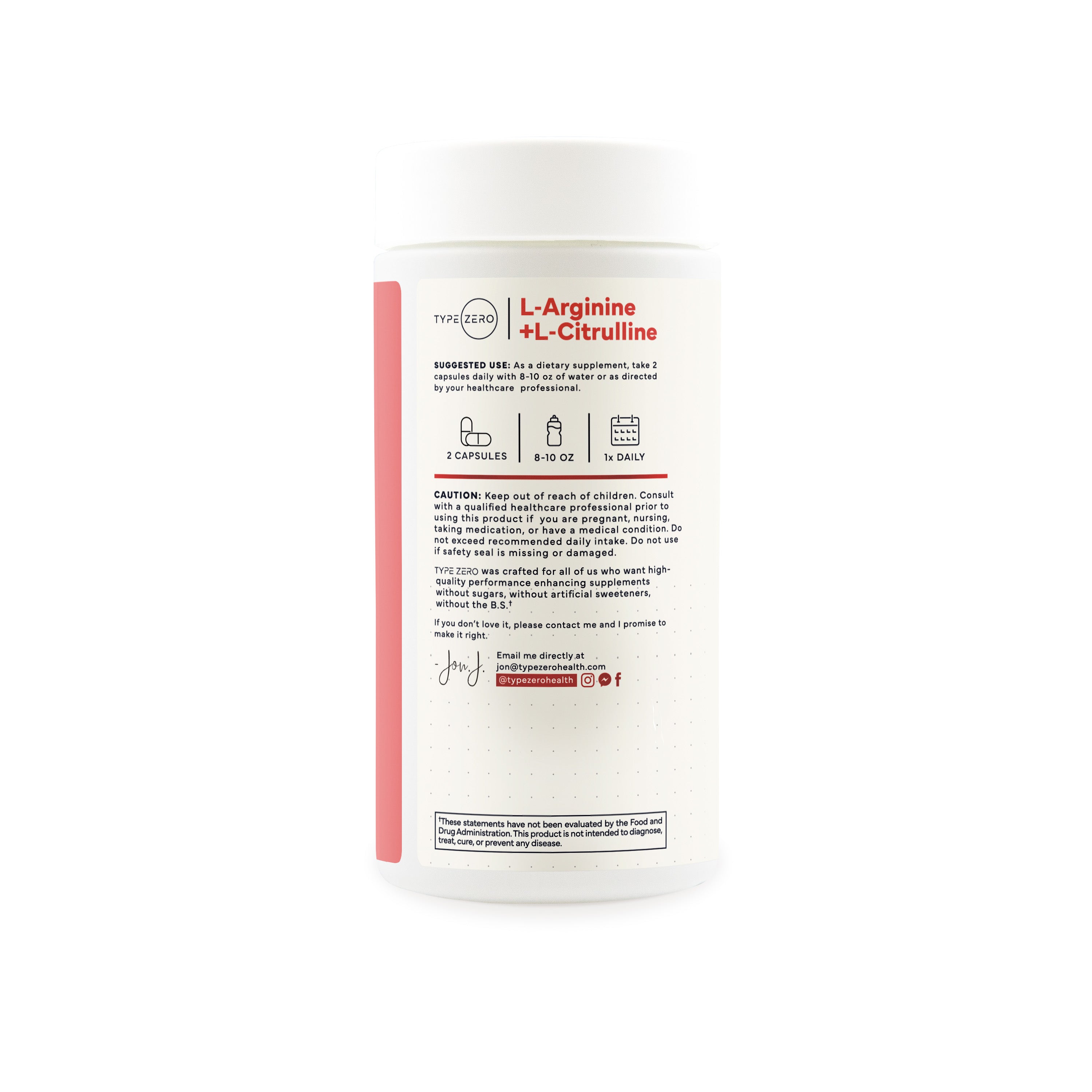 L-Arginine + L-Citrulline Type Zero Health L-Arginine + L-Citrulline Type Zero Health