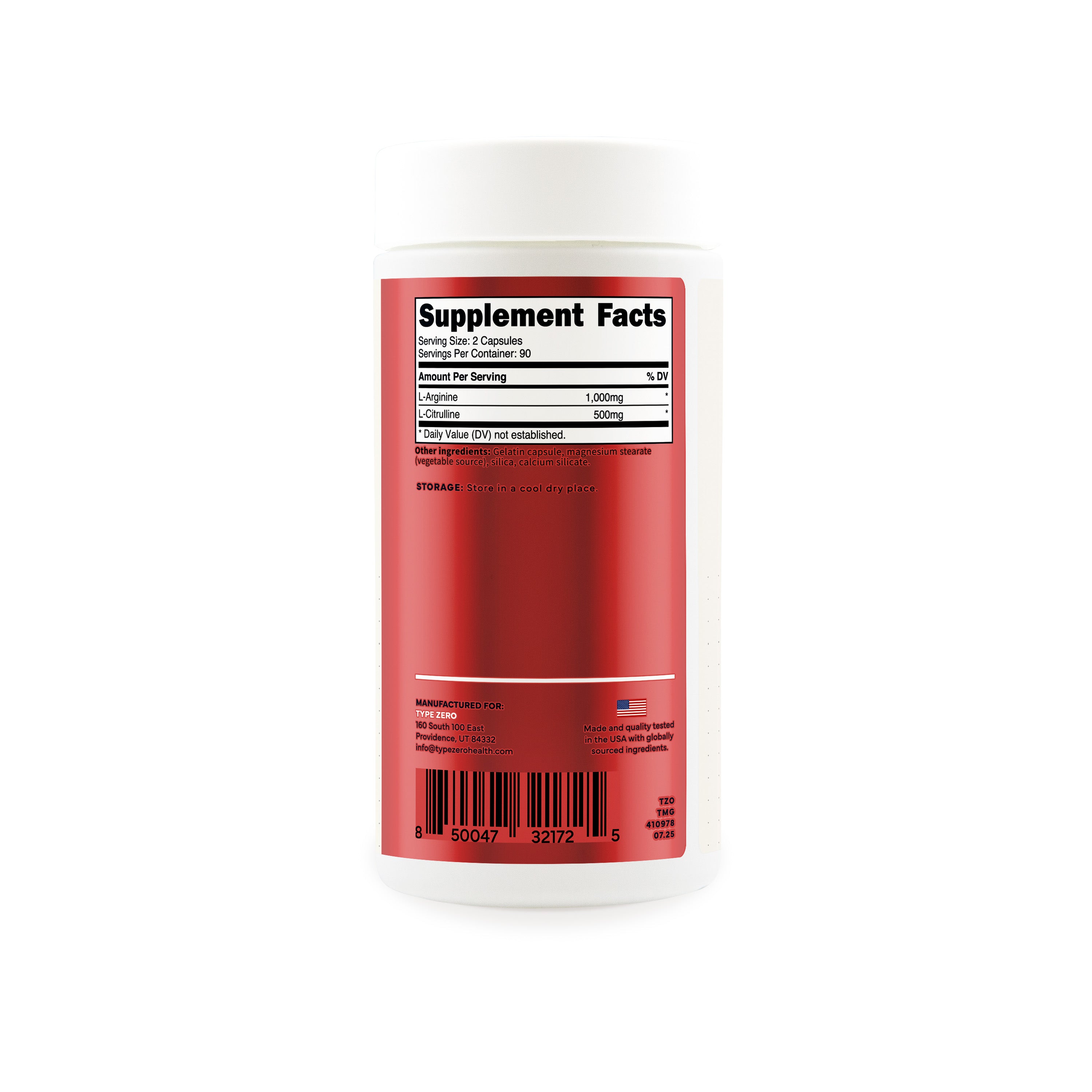 L-Arginine + L-Citrulline Type Zero Health L-Arginine + L-Citrulline Type Zero Health