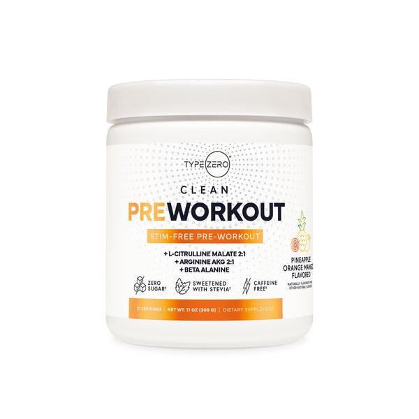 Type Zero Clean Stim Free Pre Workout + Nitric Oxide Booster