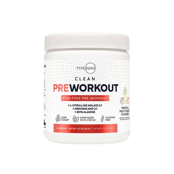 Type Zero Clean Stim Free Pre Workout + Nitric Oxide Booster