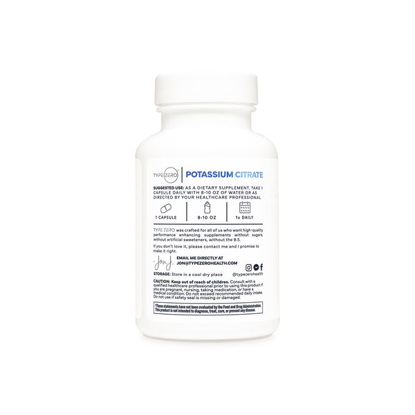Type Zero Potassium Citrate Capsules