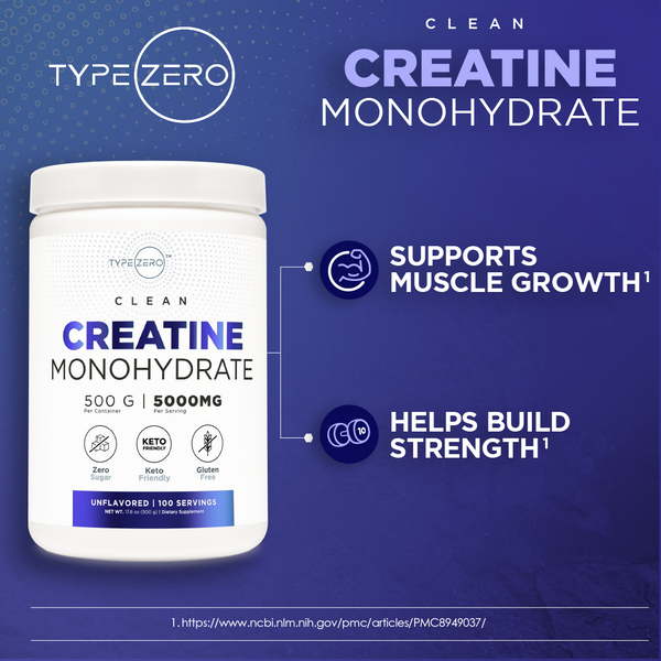 Type Zero Creatine Monohydrate Powder [UNFLAVORED]