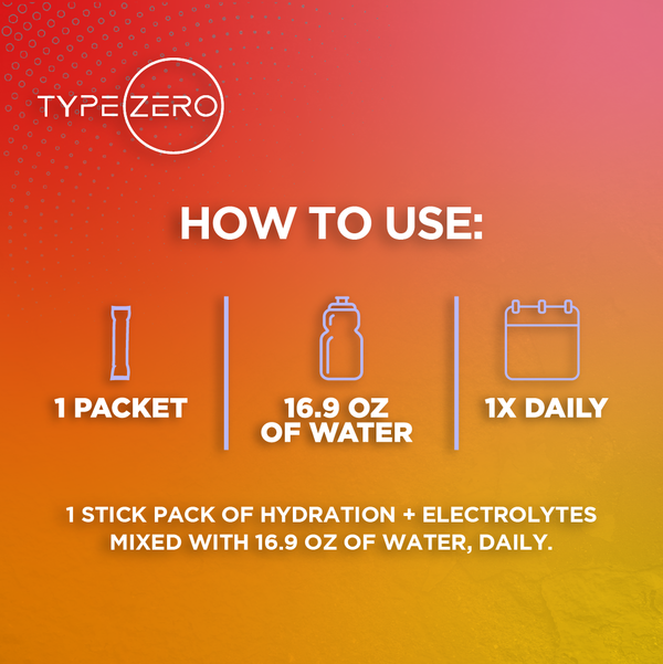 Type Zero Hydration Stick Packs